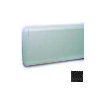 Pawling Wall Guard W/Rounded Top & Bottom Edges, Aluminum Retainer, 7-3/4"H x 12'L, Black WG-8-12-1